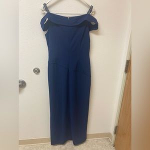 LAUREN RALPH LAUREN Cold ShoulderFormal Evening Gown with Beaded Straps …